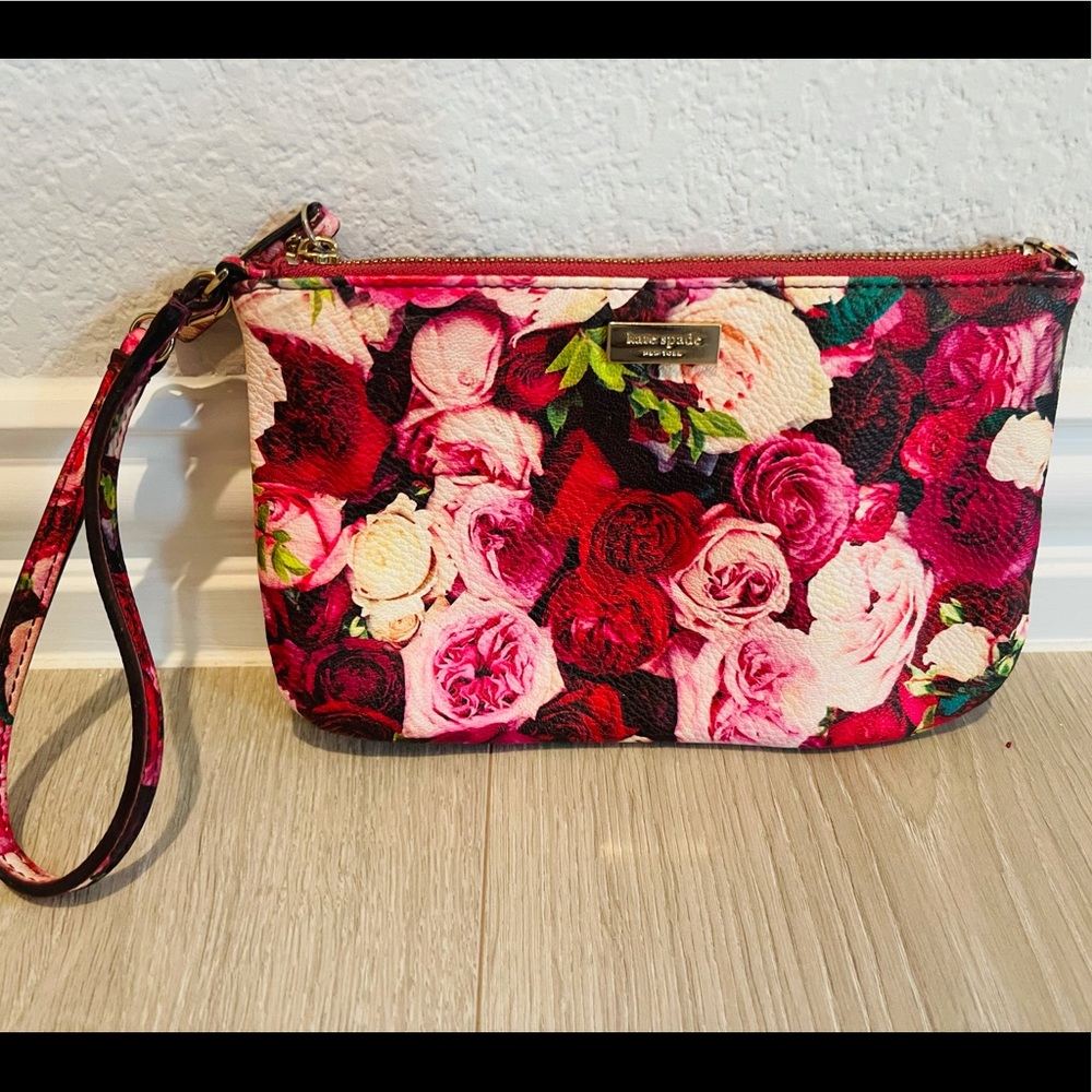 Kate Spade rose wristlet
